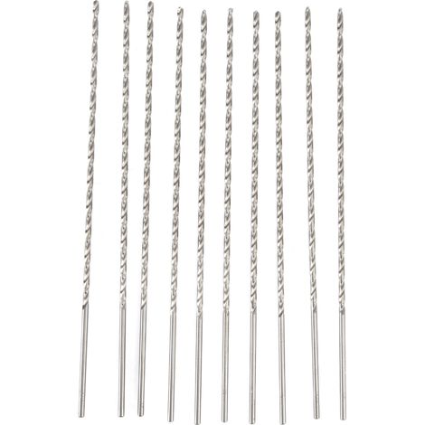 Mèches de forage HSS Extra longues, 10 pièces, rapide, haute précision, dureté, Performance Stable, foret hélicoïdal noir (1/5)