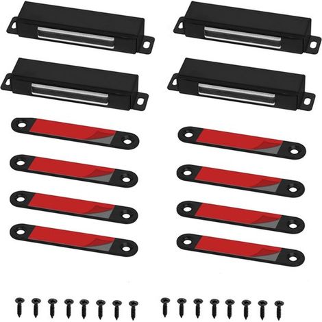 Set di 4 serrature magnetiche per porte in acciaio inossidabile per ante di armadi. Fermaporta magnetico robusto. Supporto magnetico per porta. Ogni singolo elemento magnetico (1/5)