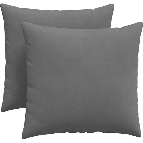 Maison Exclusive - Sofakissen 2 Stück Dunkelgrau 45 x 45 cm Stoff