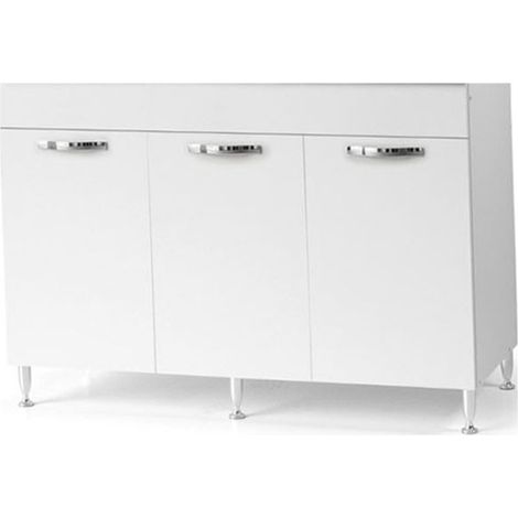 Sottolavello cucina componibile con ante 120 cm bianco (1/10)