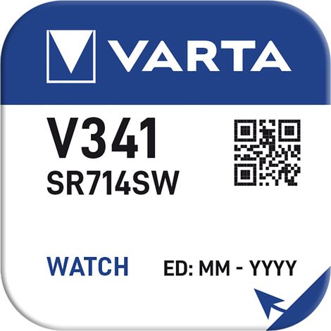 Varta V 341 Batterie SR714SW Silberoxid 11 mAh, 10er (00341 101 111 PACK) (1/2)