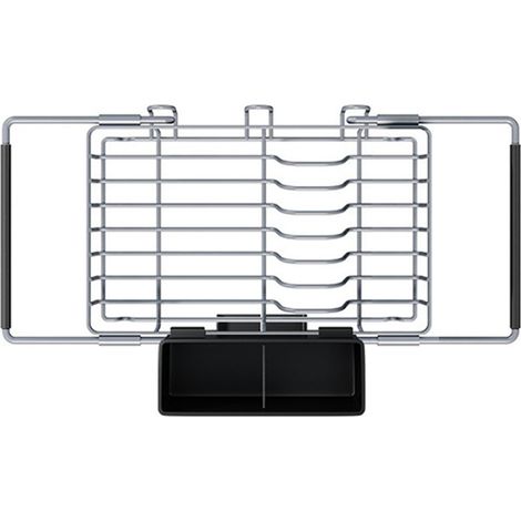 Fuleadture Large stainless steel dish drainer with draining board for countertop and kitchen sink, silver (1/5)