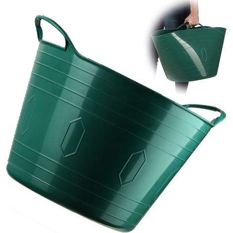 KADAX Panier Flexible Bac à Linge Universel Bassin 42L vert