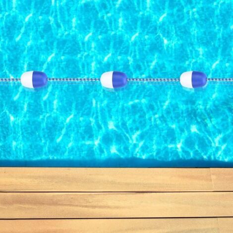 Lignes de flotteurs de sécurité - 5 m de Piscine Corde de séparation de sécurité Corde Flottante Ligne de couloirs Équipement de Piscine (11 balles)-Fei Yu (1/5)