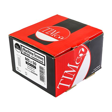 TIMCO Machine Countersunk Silver Screws - M4 x 20 (1/2)