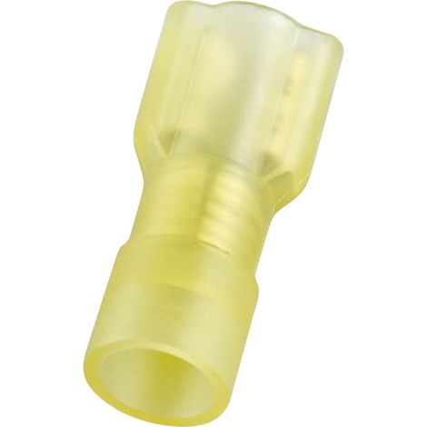 Cosse faston RS PRO, 12 10 AWG, Isolé, Jaune