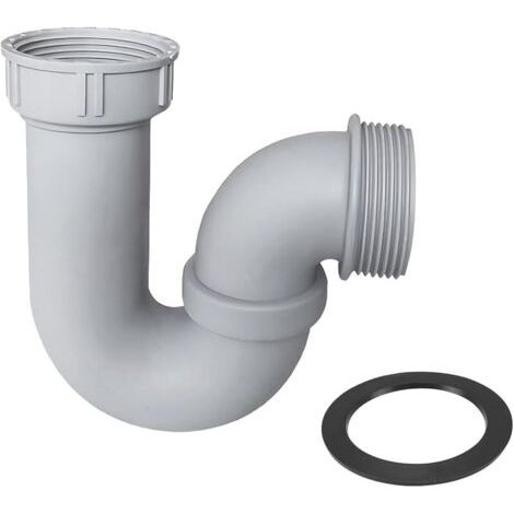 Pair 1 Pièces Siphon D'évier, Siphon de Lavabo, Filetage Intérieur 45mm, Filetage Extérieur 47mm, Coude en U pour Protection Contre les Odeurs (1/5)