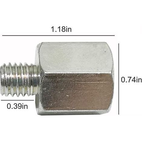 M10 auf M14 Winkelschleifer-Poliergewindebohrer-Adapter, Schnittstellenkonverter, Verbindungsstange, M14 auf M10, 1 Stück (1/3)