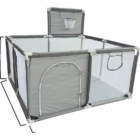Parc pour bébé, Matériaux durables, Design sûr, gris clair S (1/2)