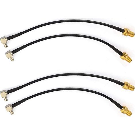4 câbles d'antenne 4G SMA femelle vers TS9 mâle, 15 cm, pour routeurs Huawei E5372 E5577 E5786 E5787 (1/5)