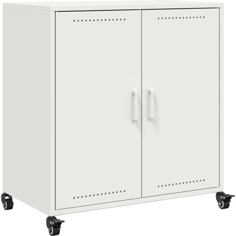 Aparador cómoda cómoda armario mueble organizador cocina salón salón 68,5 x 39 x 72 cm acero blanco 020030390
