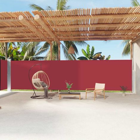 vidaXL Toldo lateral retráctil rojo 200x1200 cm (1/5)