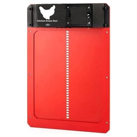 Accessoire poulailler,Porte de poulailler automatique avec capteur de lumière pour volaille Rouge (1/5)
