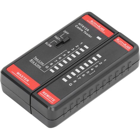 Testeur de câble réseau et ligne téléphonique RJ11 RJ45 HT812A outil de contrôle et mesure pour courant faible et génie réseau (1/5)