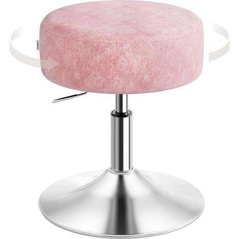 WOLTU 1x Taburete bajo de bar - regulable en altura, Rosa