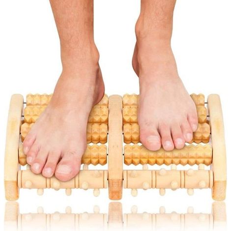 Rouleau de Massage des Pieds en Bois, Outils de Réflexologie, Masseur de Pieds pour Soulager la Fasciite Plantaire (1/4)