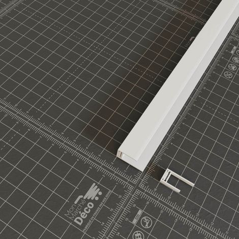 Profil d'Arrêt PVC Clipsable 8 mm - Longueur 2.60 m - Blanc