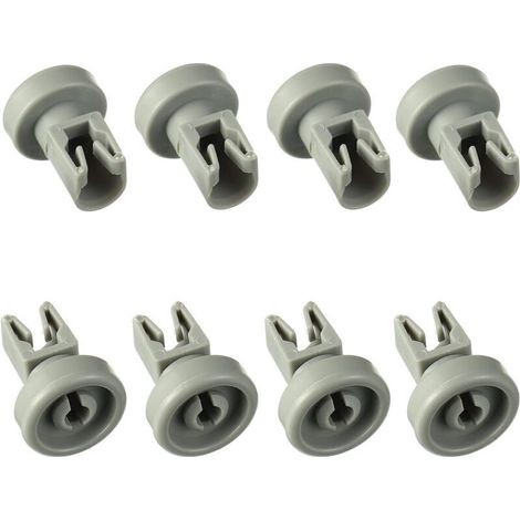 Roues de Lave-vaisselle Universelles pour la Plupart des Lave-vaisselle Standard Roue du Panier Supérieur Pièces de Rechange Compatibles avec AEG, Favorit, Privileg, Zanussi, Juno (Lot de 8)