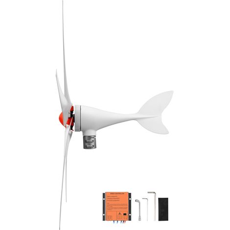 Mophorn 800W 12V Horizontale Windkraftanlage mit MPPT-Laderegler, 5 Rotorblättern, 3-Phasen-Wechselstrom, IP67-Schutz & Überladeschutz, Windgenerator für Zuhause, Bauernhof, Boot & Inselsysteme (1/5)