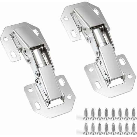 Charnières à Fermeture, 4pcs Charniere Porte Placard 90 Degré Charniere Invisible Meuble pour Porte Armoire Placard de Cuisine 77mm, (1/5)
