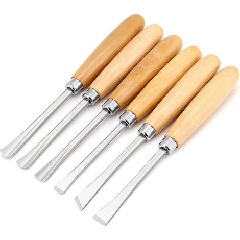Ciseaux à bois, lot de 6 ciseaux à main professionnels pour le travail du bois, outils de sculpture sur bois pour menuisiers, sculpteurs et artistes. (1/5)