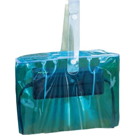 Copertura impermeabile per caricabatterie per bici elettrica, protezione antipioggia per esterni in PVC, borsa portaoggetti con cinghie regolabili per e-bike e scooter, stazione di ricarica trasparent (1/5)