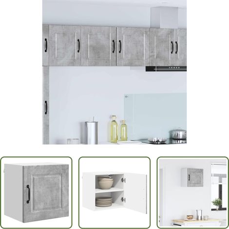 vidaXL Beton Grau - Küchenschrank mit Tür Beton Grau 40 x 31 x 40 cm Holzwerkstoff (1/5)
