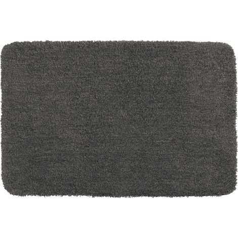 WENKO Badteppich Belize Mouse Grey, 55 x 65 cm, Mikrofaser, Grau, Polyester grau (1/5)