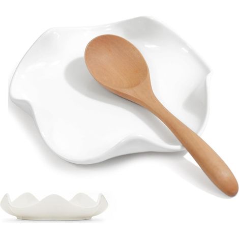 Soporte de cerámica para cucharas de cocina, soporte de porcelana para guardar cucharas, soporte para utensilios de cocina, soporte multifuncional para cucharones, cucharas y espátulas.