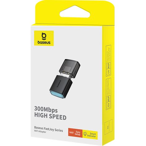 Scheda di rete WiFi esterna USB 2.4GHz 300Mb/s nera (1/5)