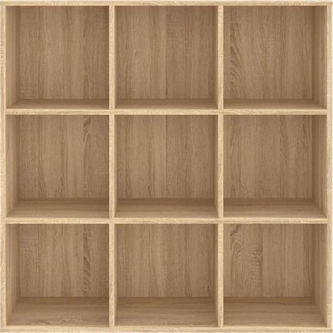 Bücherregal Sonoma-Eiche 98x30x98 cm Holzwerkstoff vidaXL79354