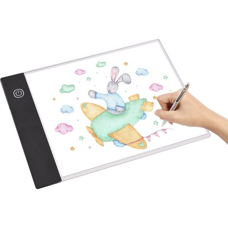 Tablette lumineuse LED A5, ultra-mince (3 mm), variateur d'intensité progressif, alimentation USB (1/5)