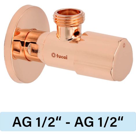 Eckventil Tucai TMM C850 Premium AG/AG  1/2"-1/2" rosegold