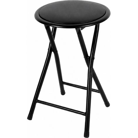 Tabouret Pliable Métal et PVC – Siège d’Appoint Pliant Robuste, Compact et Gain de Place – Facile à Ranger (1/5)