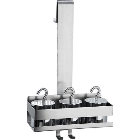 304 Stainless Steel Bathroom Rack Rotatable Wall Hanging Shower Non-Punch Towel Rack Silver (1/5)