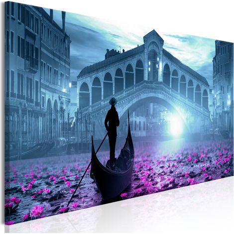 Quadro - Magic Venice (1 Part) Narrow Blue - 120x40 (1/4)