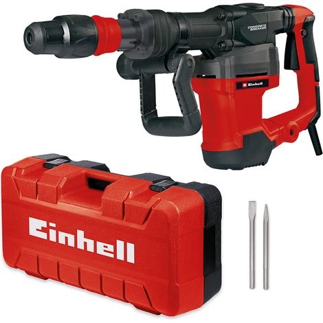 Einhell Marteau Démolisseur TE-DH 32 (1500 W, force de frappe de 32 J, mandrin SDS-max, poignée principale anti-vibration + revêtement souple Softgrip, vendu avec pointeau et burin plat + E-box) (1/5)