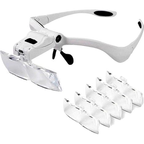 Loupe frontale éclairée par LED avec 5 lentilles interchangeables (1/5)