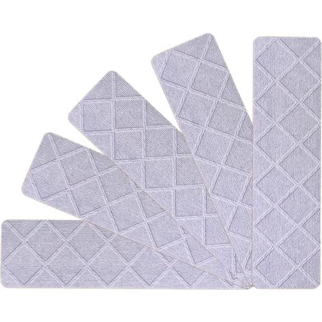 Lot de 5 Marchettes D'escalier Autocollantes, Tapis D'escalier Antidérapants & Anti Bruit Marches D'escalier avec Adhésif Réutilisable pour Enfants, Aînés et Animaux De Compagnie (1/5)