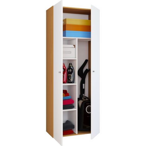 Armadio di pulizia dell'armadio della scopa di legno Vandol K 70x178x40 - VCM