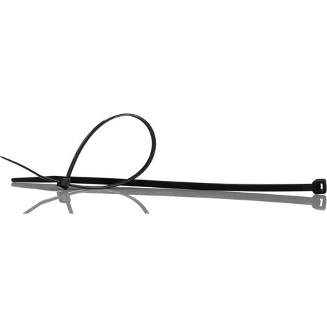 Serre-câble RS PRO Noir en Polypropylène, 200mm x 4,6 mm ( Prix pour Sachet de 100 ) (1/2)