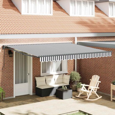 Toldo Retráctil Antracita y 400x300 cm tela