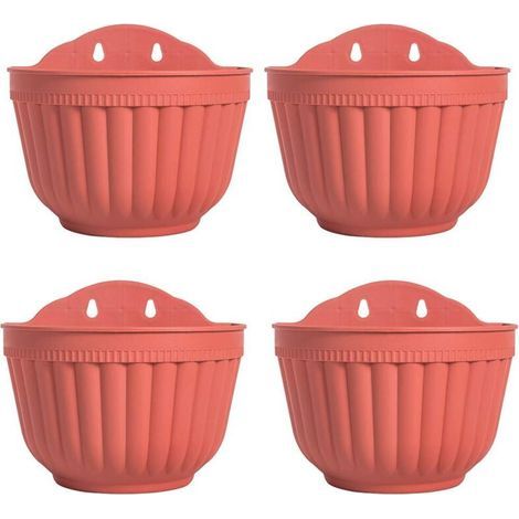 4 vertikale, hängende Wandblumentöpfe für Garten, Wohnzimmer, Fenster, Innen- oder Außenbereich, für Küche, Kräuter, Balkon, Geländer, Regal, Zaun, modernes dekoratives Rankgitter (1/5)