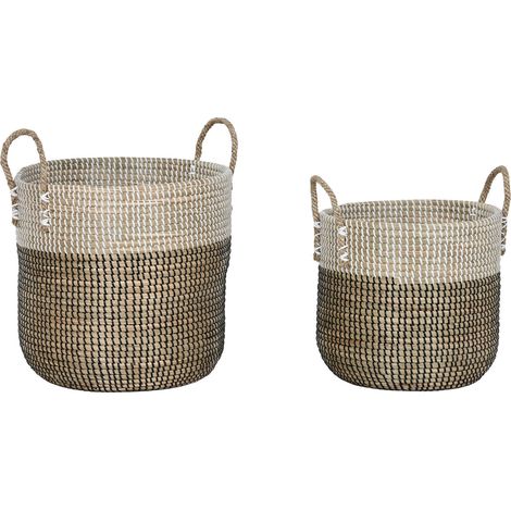 Cesta Set 2 Seagrass 44X44X49 Blanco (1/3)