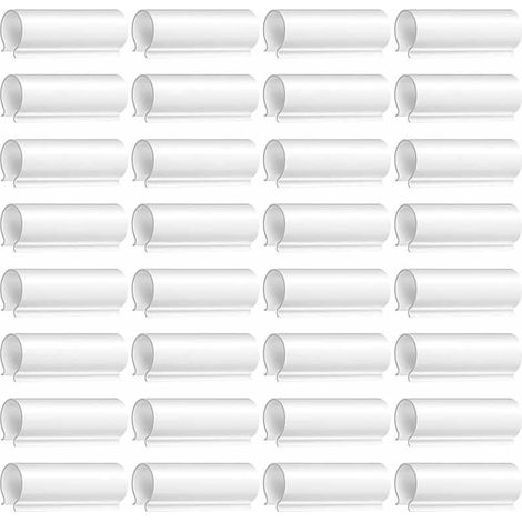 Lot de 32 pinces à plantes blanches robustes en polypropylène PVC pour serre pour film, tube, tube, tube, tomates, concombres, jardin (1/5)