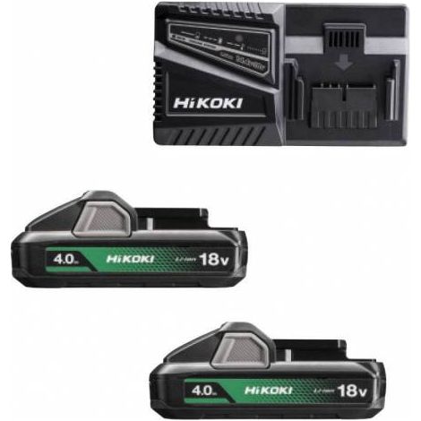 HIKOKI/HITACHI PACK BATTERIA UC18YFSLWEZ 18V 2X4AH+CARICATORE