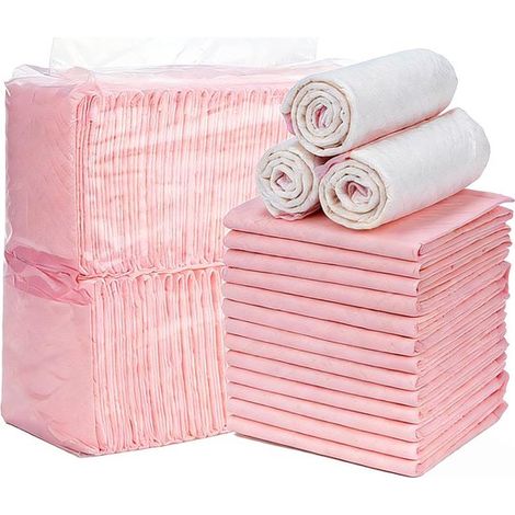 Matelas à langer jetables, 100 matelas par paquet, 33 x 45 cm, très absorbants, fond doux, adaptés aux bébés et aux tables à langer. (1/5)