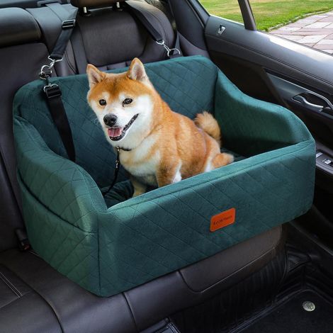 Hunde-Autositz für große Hunde, weich, Memory-Schaum, 2 Sicherheitsleinen, Grün, Groß (1/5)