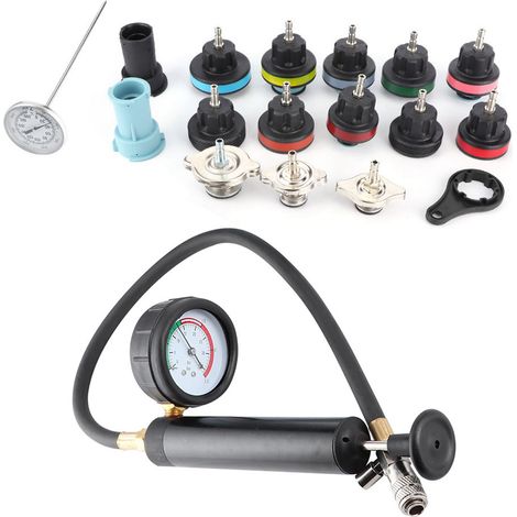 18 pcs détecteur fuite réservoir d'eau kit de test système refroidissement voiture (1/5)