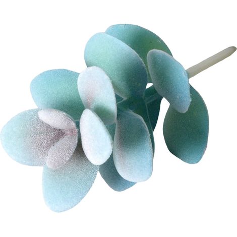 Succulent - Faux Plante Bleue avec Tige Filiforme - Décoration Intérieure Extérieure - Pour Couronnes Terrariums Pots - 12 Pièces (1/5)